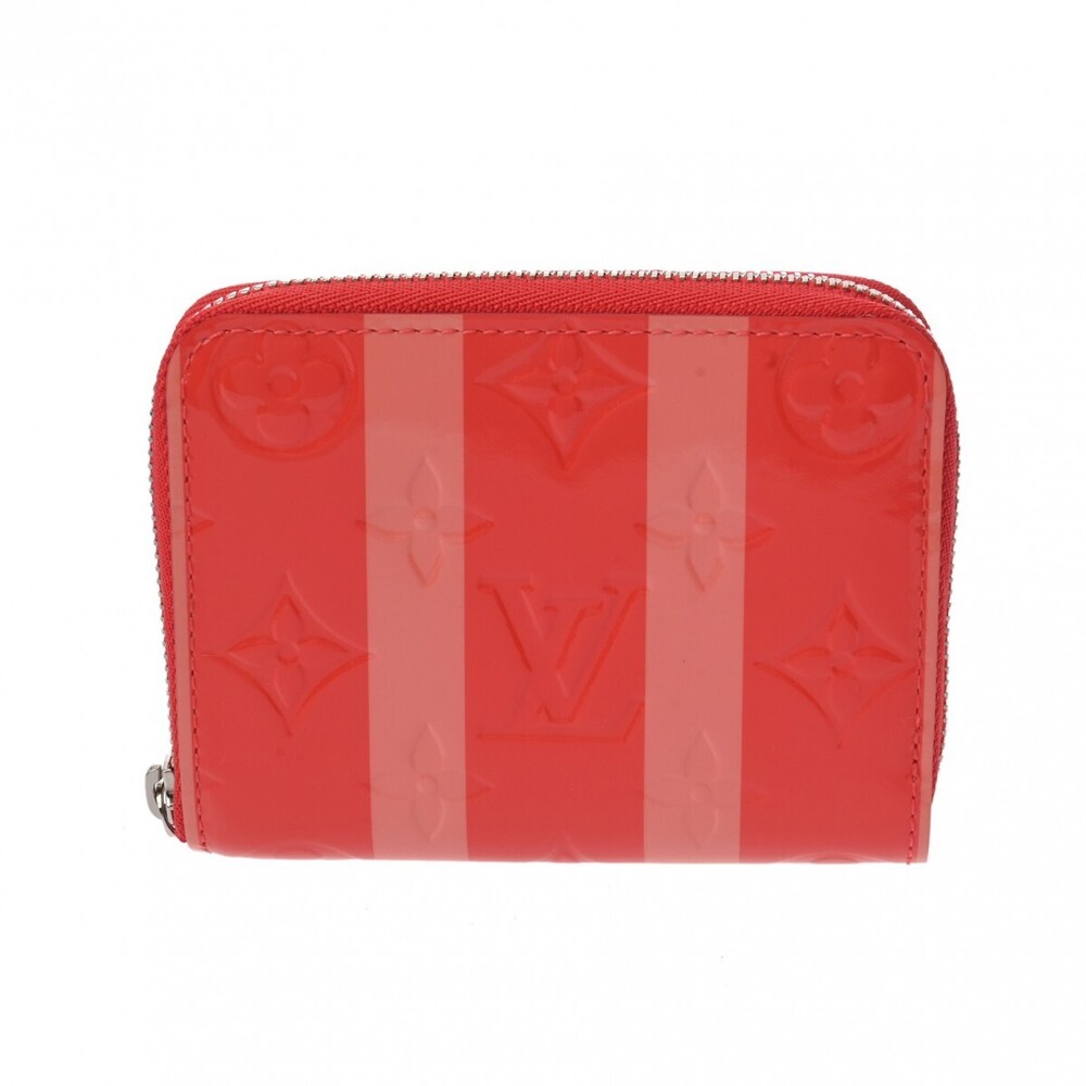 Louis Vuitton Vernis Patent Rayeur Zippy Wallet Poppy Petal